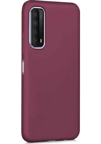 Matte Silicone Huawei P Smart 2021 Kılıf Mor