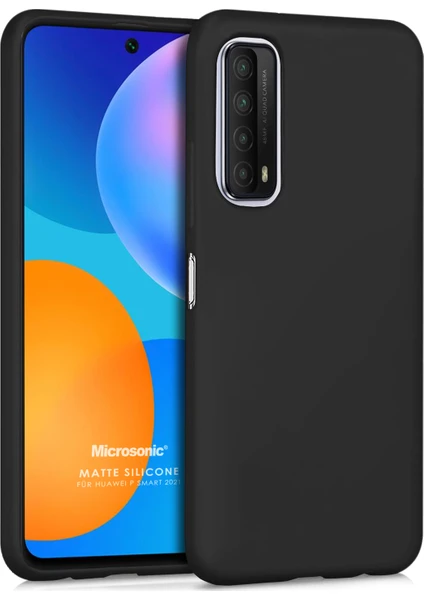 Matte Silicone Huawei P Smart 2021 Kılıf Siyah