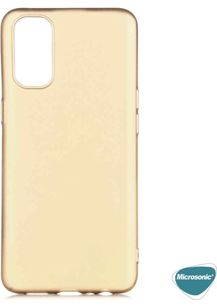 Matte Silicone Oppo Reno 4 Kılıf Gold