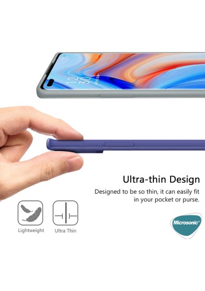 Matte Silicone Oppo Reno 4 Kılıf Kırmızı