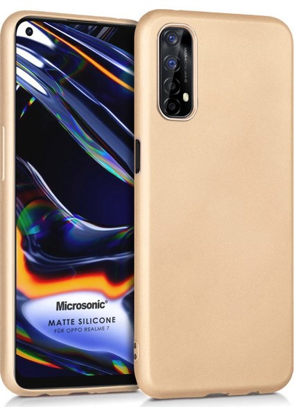 Matte Silicone Realme 7 Kılıf Gold