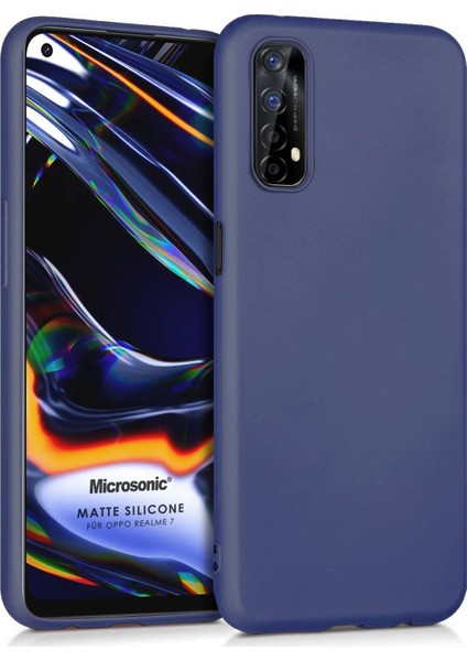 Matte Silicone Realme 7 Kılıf Lacivert