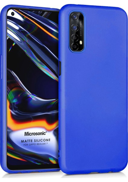 Matte Silicone Realme 7 Kılıf Mavi