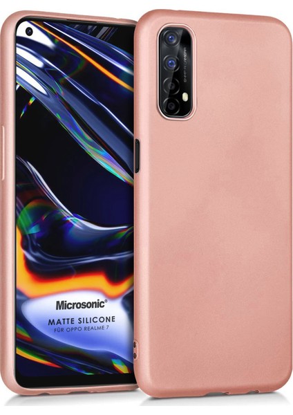 Matte Silicone Realme 7 Kılıf Rose Gold