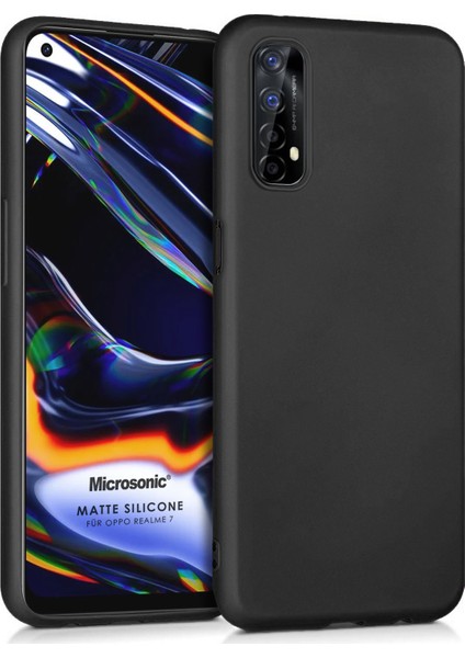 Matte Silicone Realme 7 Kılıf Siyah