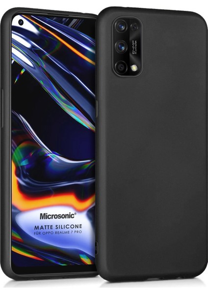 Matte Silicone Realme 7 Pro Kılıf Siyah