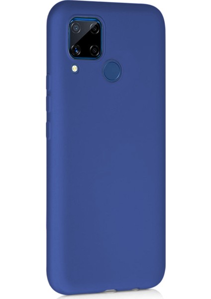 Matte Silicone Realme C15 Kılıf Lacivert