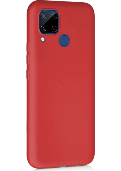Matte Silicone Realme C15 Kılıf Kırmızı