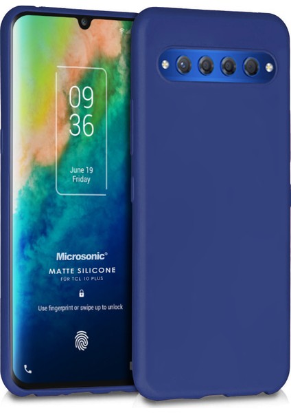 Matte Silicone TCL 10 Plus Kılıf Lacivert