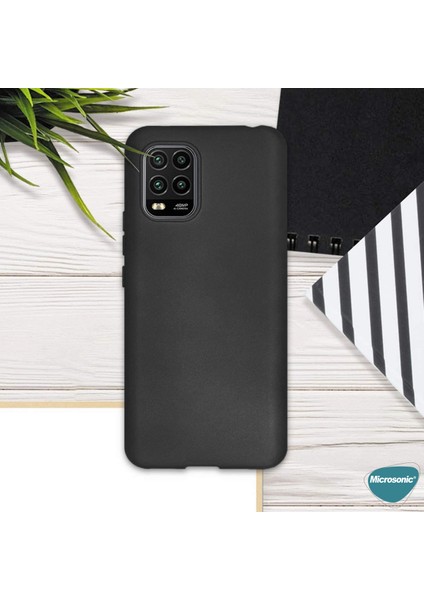 Matte Silicone Xiaomi Mi 10 Lite Zoom Kılıf Siyah modelleri