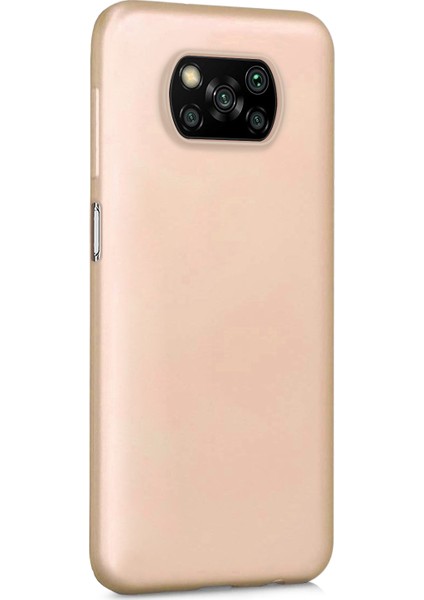 Matte Silicone Xiaomi Poco X3 NFC Kılıf Gold