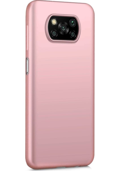 Matte Silicone Xiaomi Poco X3 NFC Kılıf Rose Gold