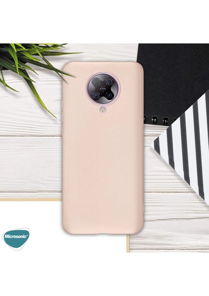 Matte Silicone Xiaomi Redmi K30 Pro Kılıf Rose Gold