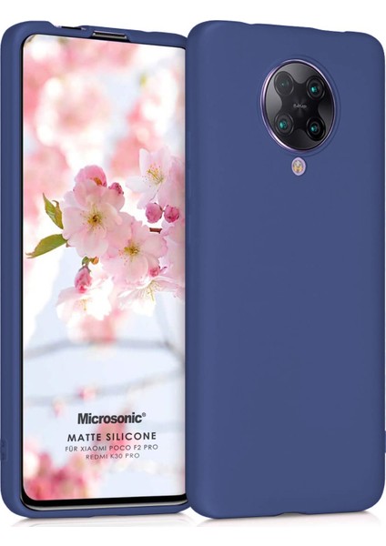 Matte Silicone Xiaomi Redmi K30 Pro Kılıf Lacivert