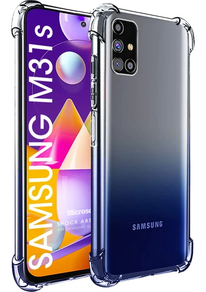 Samsung Galaxy M31s Kılıf Shock Absorbing Şeffaf