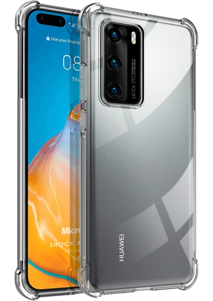 Huawei P40 Kılıf Shock Absorbing Şeffaf