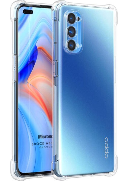 Oppo Reno 4 Kılıf Shock Absorbing Şeffaf