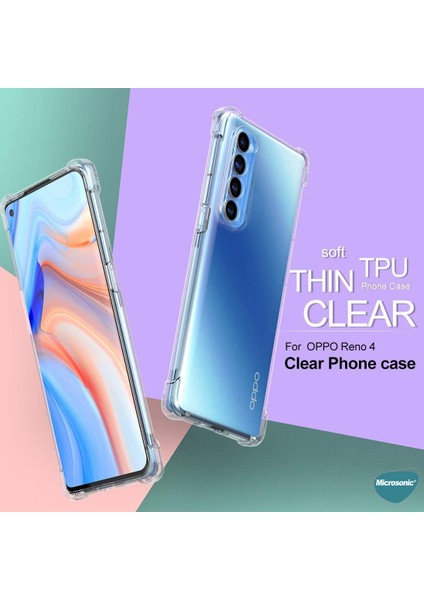 Oppo Reno 4 Pro Kılıf Shock Absorbing Şeffaf
