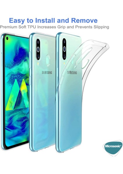 Samsung Galaxy A60 Kılıf Transparent Soft Beyaz