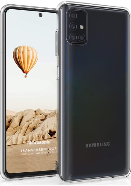 Samsung Galaxy M31s Kılıf Transparent Soft Beyaz