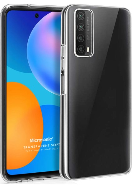 Huawei P Smart 2021 Kılıf Transparent Soft Beyaz