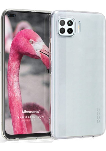 Oppo Reno 4 Lite Kılıf Transparent Soft Beyaz