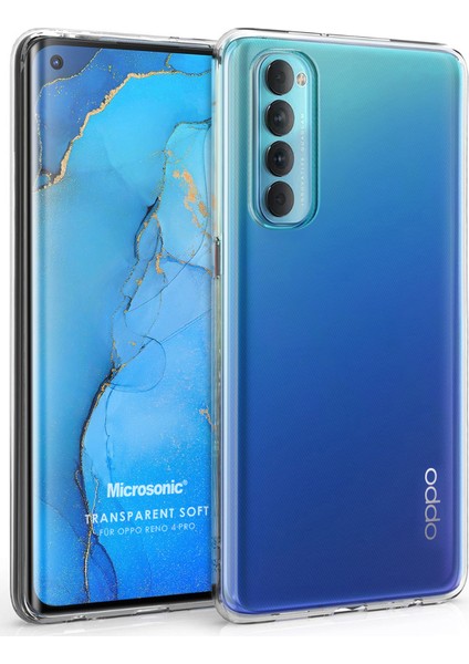 Oppo Reno 4 Pro Kılıf Transparent Soft Beyaz