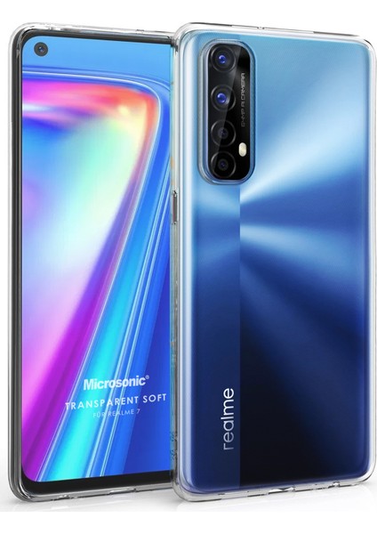 Realme 7 Kılıf Transparent Soft Beyaz