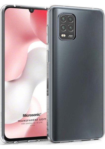 Xiaomi Mi 10 Lite Zoom Kılıf Transparent Soft Beyaz