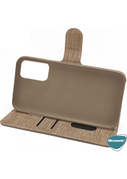 Oppo A92 Kılıf Fabric Book Wallet Gold modelleri