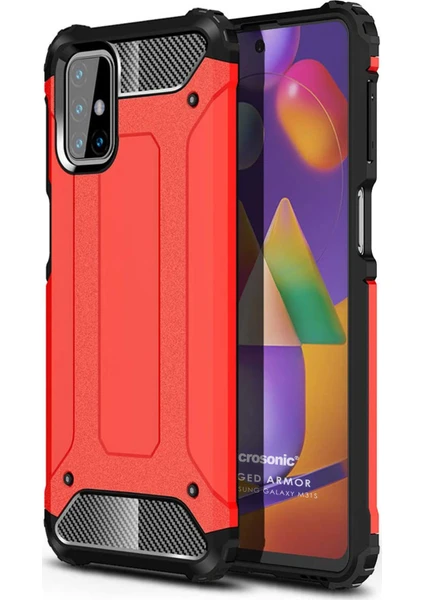 Samsung Galaxy M31s Kılıf Rugged Armor Kırmızı