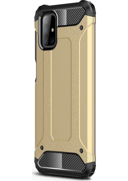 Samsung Galaxy M51 Kılıf Rugged Armor Gold