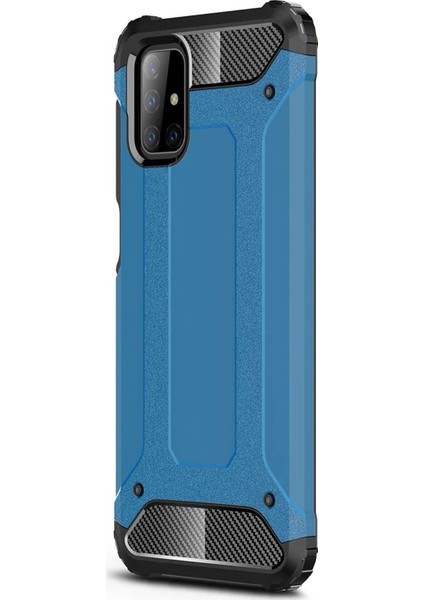Samsung Galaxy M51 Kılıf Rugged Armor Mavi