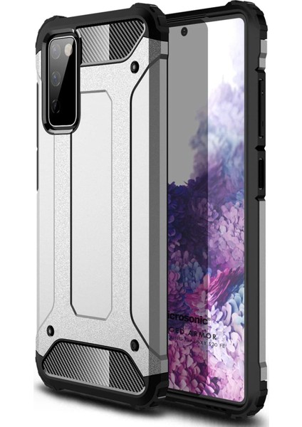 Samsung Galaxy S20 FE Kılıf Rugged Armor Gümüş