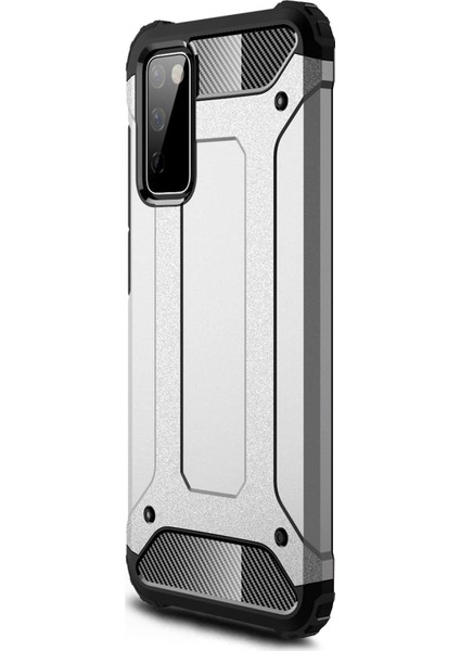 Samsung Galaxy S20 FE Kılıf Rugged Armor Gümüş