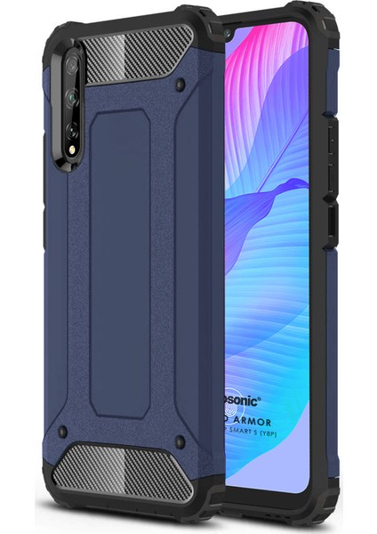 Huawei P Smart S Kılıf Rugged Armor Lacivert