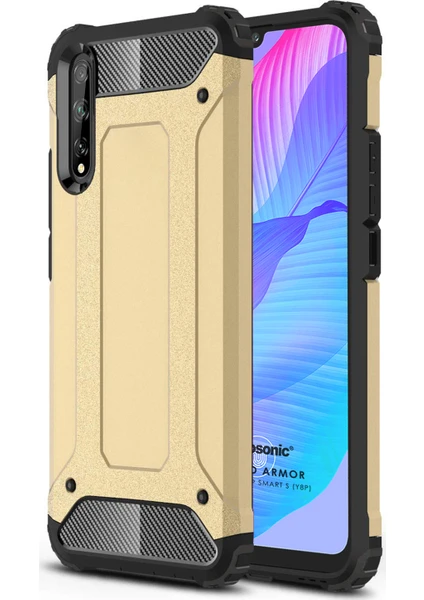 Huawei P Smart S Kılıf Rugged Armor Gold