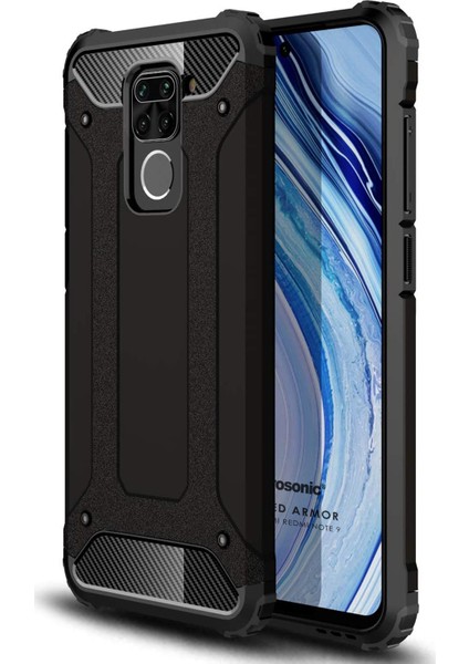 Xiaomi Redmi Note 9 Kılıf Rugged Armor Siyah