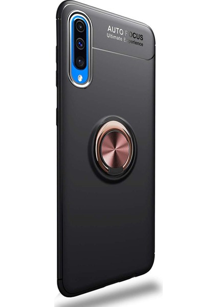Samsung Galaxy A70 Kılıf Kickstand Ring Holder Siyah Rose fiyatları