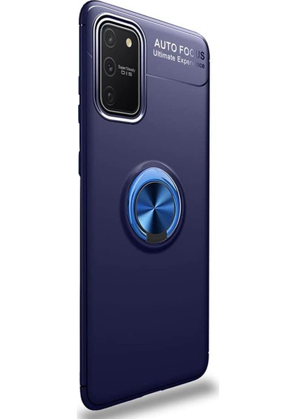Samsung Galaxy A91 Kılıf Kickstand Ring Holder Lacivert fiyatları