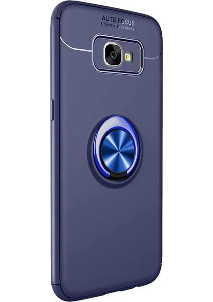 Samsung Galaxy J4 Core Kılıf Kickstand Ring Holder Lacivert