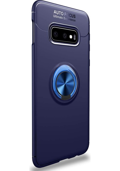 Samsung Galaxy S10e Kılıf Kickstand Ring Holder Lacivert