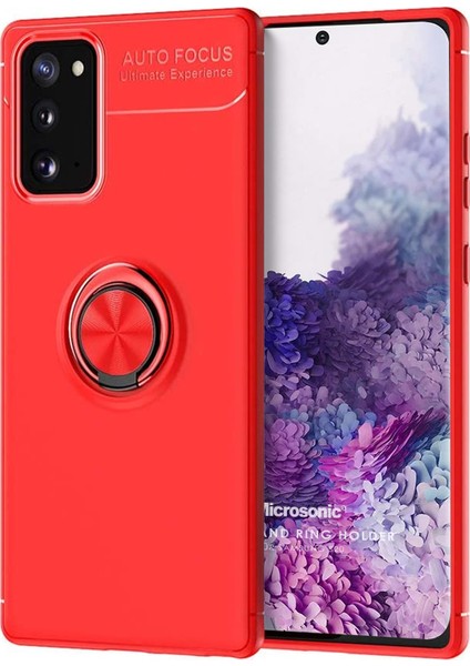 Samsung Galaxy S20 Kılıf Kickstand Ring Holder Kırmızı