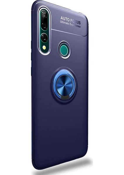 Huawei Honor 9X Kılıf Kickstand Ring Holder Lacivert fiyatları
