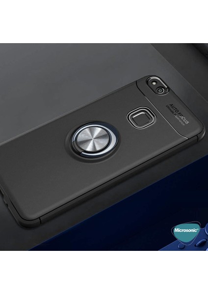 Huawei P10 Lite Kılıf Kickstand Ring Holder Lacivert fırsatları