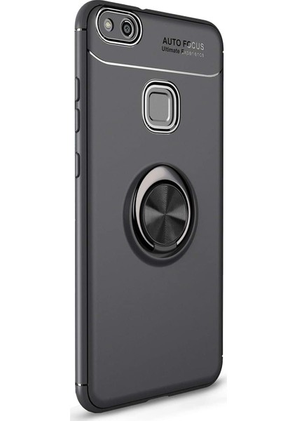 Huawei P10 Lite Kılıf Kickstand Ring Holder Siyah fiyatları