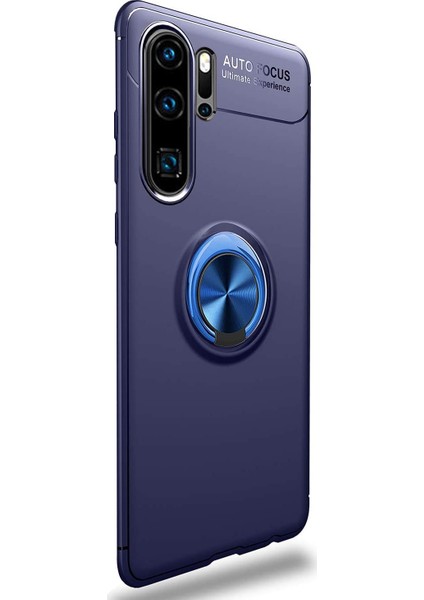 Huawei P30 Pro Kılıf Kickstand Ring Holder Lacivert