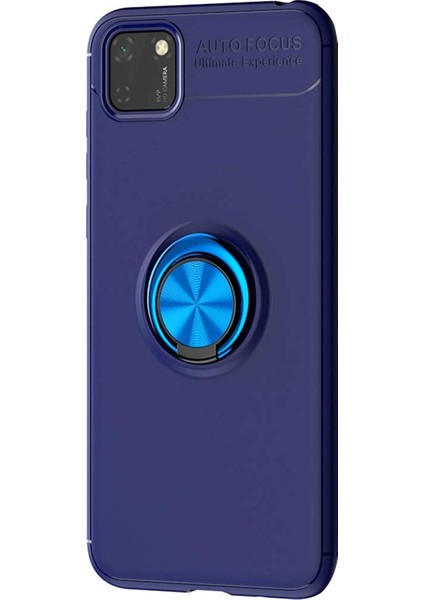 Huawei Y5P Kılıf Kickstand Ring Holder Lacivert fiyatları