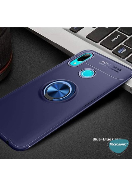 Huawei Y7 Prime 2019 Kılıf Kickstand Ring Holder Kırmızı