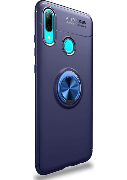 Huawei Y7 Prime 2019 Kılıf Kickstand Ring Holder Lacivert